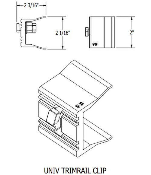 SFM TRIMRAIL V2 UNIV CLIP W/HDW (Priced as 1 pc).
