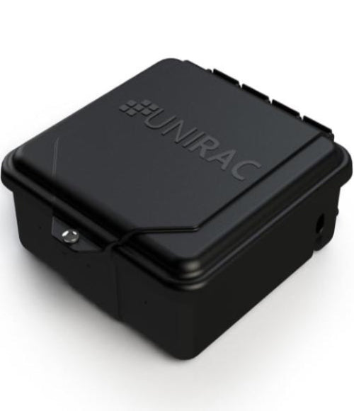 Unirac Solobox Junction Box for Composition Shingle.