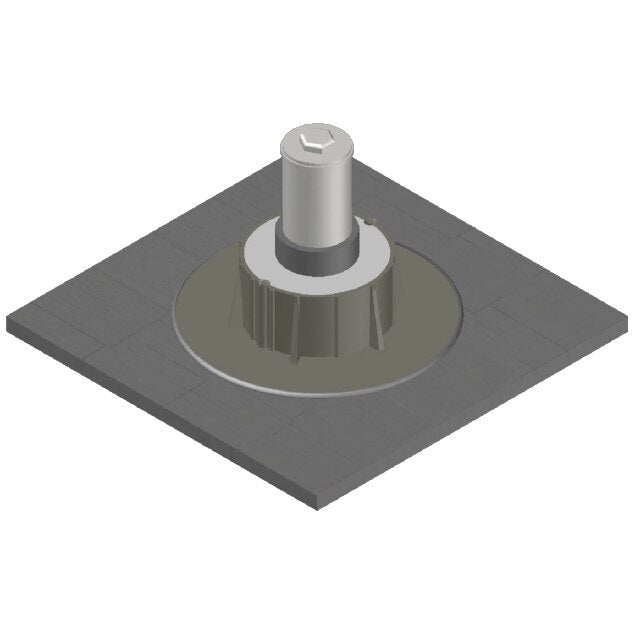 Chem Link 4” Diameter E-Curb Round, Gray, 1-pc