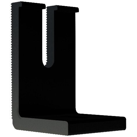 Slotted L-Foot for Comp Shingle Mount, Black - to be used with FLSH-01-B1-US only; US Production (Priced as each)