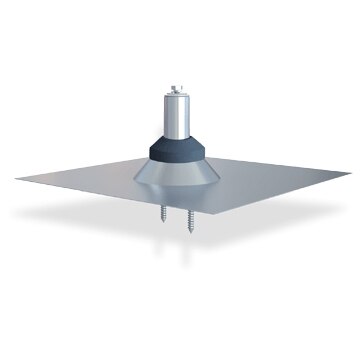 QBase Metal, Shake & Slate, 3.25" Post - 3.75" Net, 18" x 18", Mill (Priced as each)