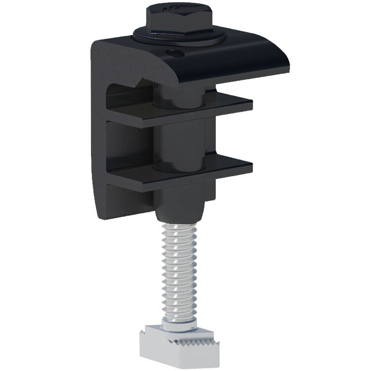 End Fastening Object (End Clamp, 30-40MM), Black, US Production (Priced as each)