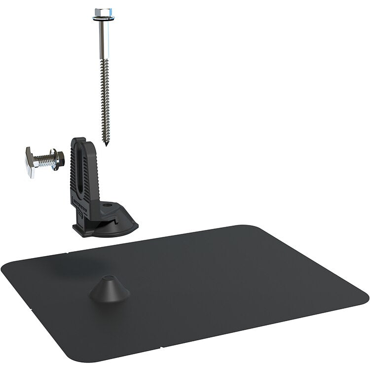 Pegasus Comp Mount - Open slot Black L-foot - Black flashing - Dovetail 3/8" T-bolt (Priced as 1 pc) (Manufacturer package = 24 pieces; priced per piece. For best efficiency and order accuracy, order in multiples of 24)