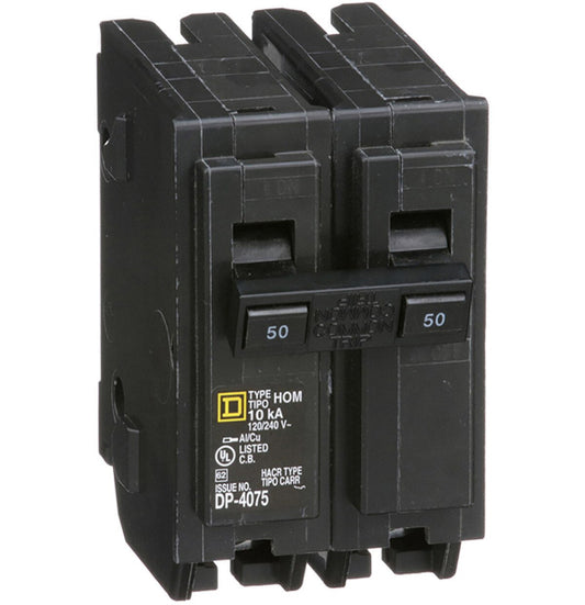 Square D HOM250 Miniature Circuit Breaker 120/240V 50A