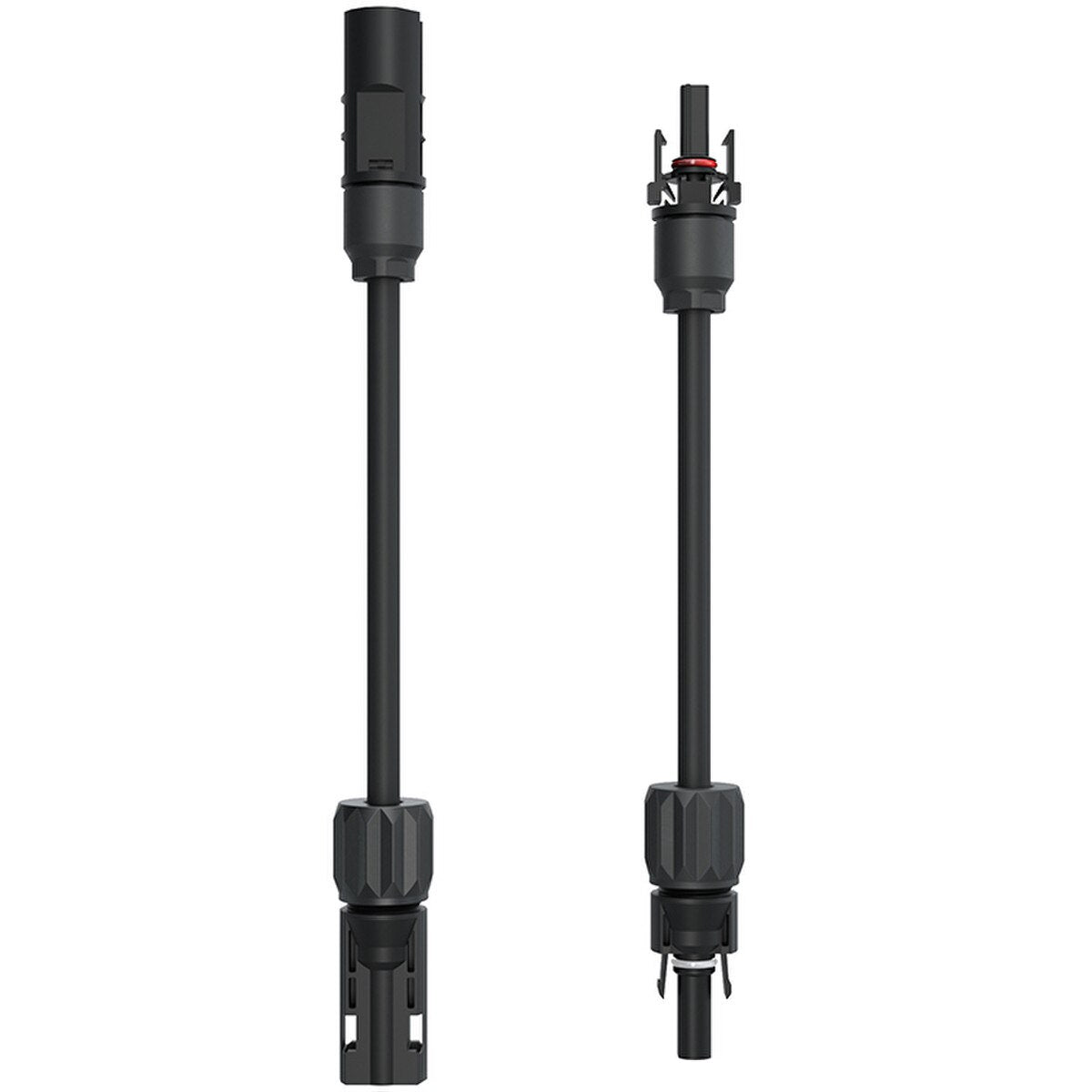 Enphase male and female adapters with DC cable.
