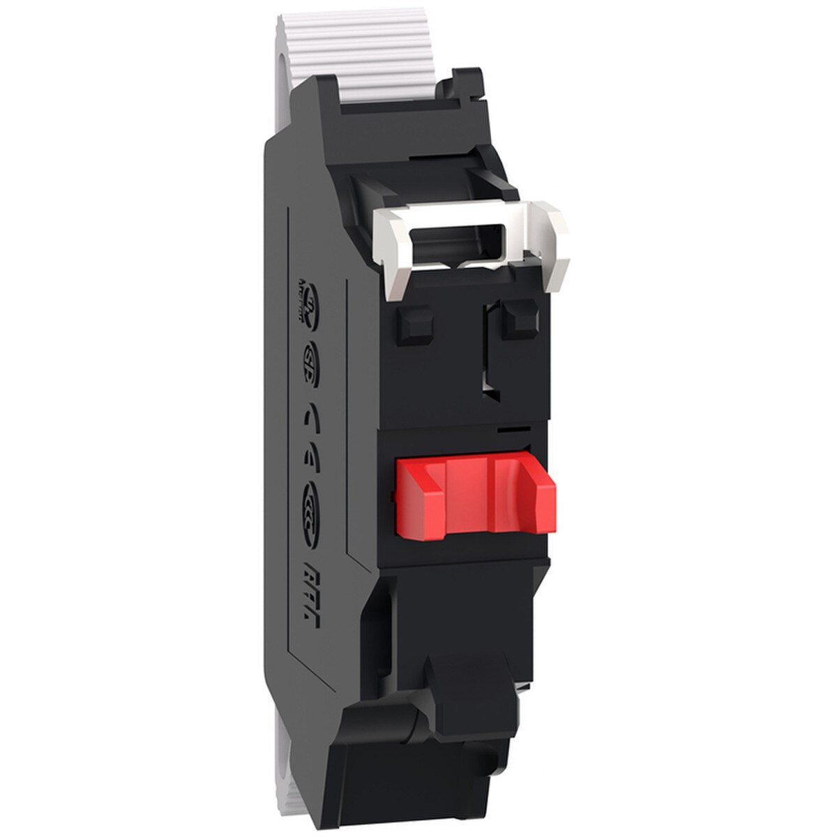 Single contact block, silver alloy, screw clamp terminal, 1 NC