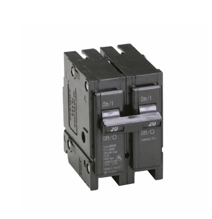 Eaton BR 20A 2 Pole Circuit Breaker for Enphase Combiner Box.