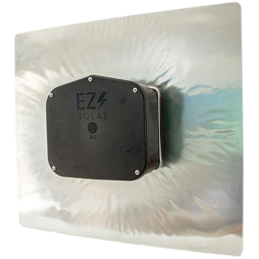 EZS-JB-2 Junction Box for Tile Roofs, compatible with most Flat, Spanish, and W-shaped tiles. 1000V/120 Amps