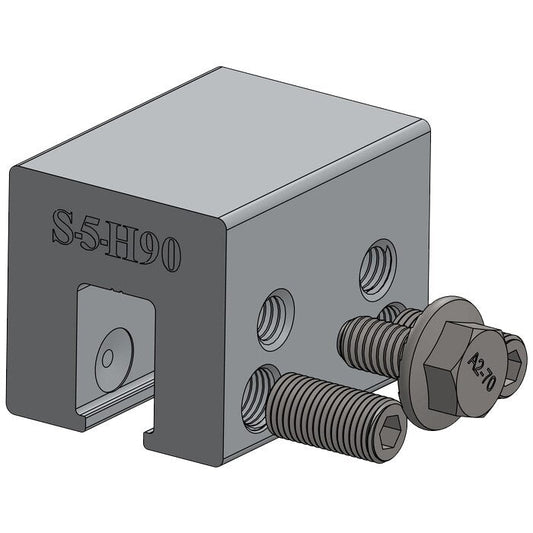 S-5! S-5-H90 Used on roofs with 90 degree / horizontal seams / single folds greater than 0.65