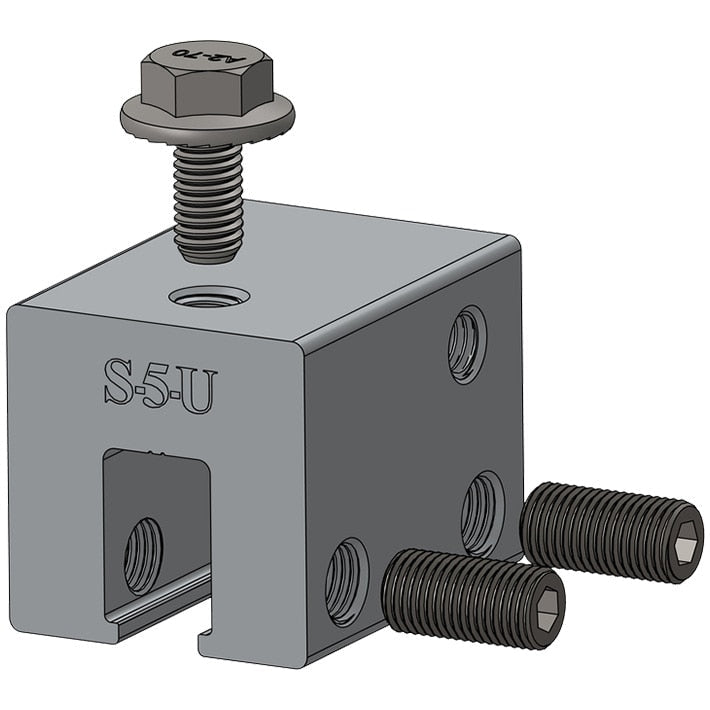 S-5! S-5-U It fits about 85% of the standing seam profiles including most structural and architectural profiles