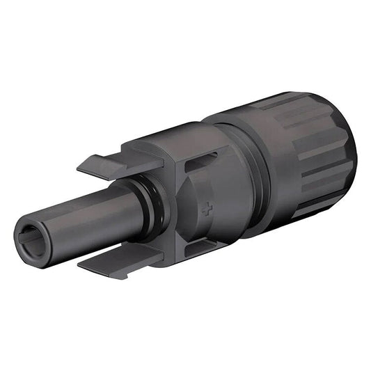 Staubli PV-KBT4/6I-UR - MC4 Female (socket) cable coupler, #10/12 AWG, Cable Outer Diameter: 5-6 mm, Crimp Opening: 5.8 mm, Cable Cross Section: 4-6 mm². Typically used for Residential applications