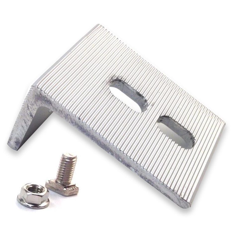 Unirac SM L-Feet, Integrated Bonding, Clear Anodized, with T-Bolt (Priced as 1 ea)