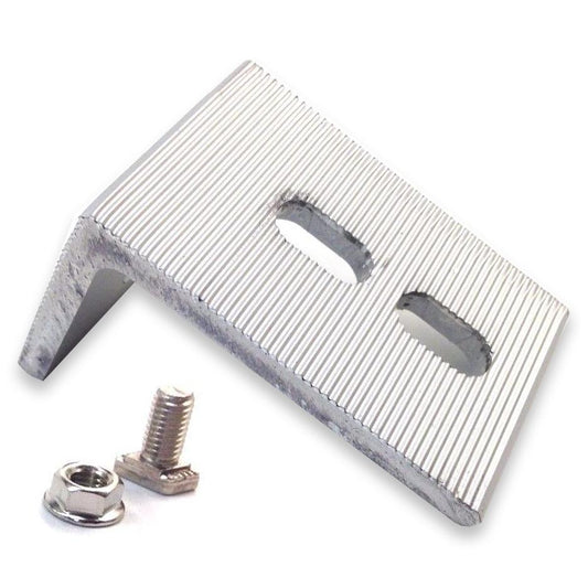 Unirac SM L-Feet, Integrated Bonding, Clear Anodized, with T-Bolt (Priced as 1 ea)