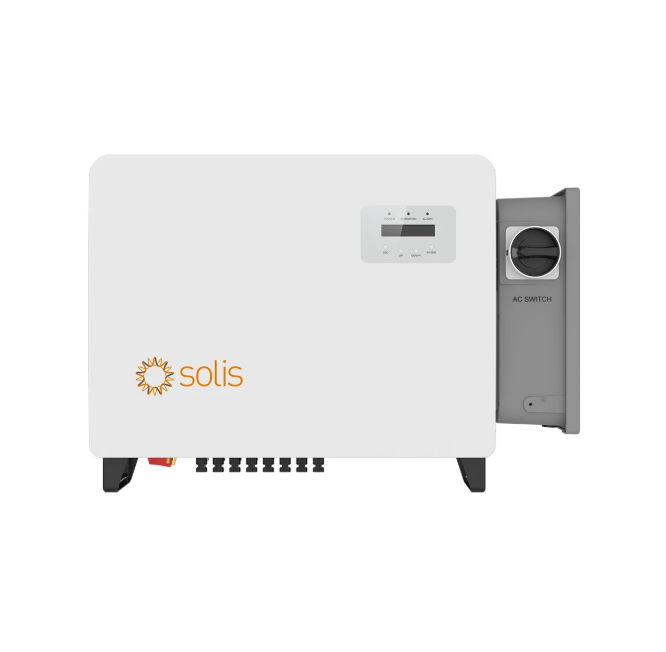 Solis 30KW 208V Three-Phase Inverter 3 MPPT AFCI Fan & APS